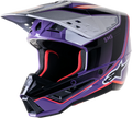 Alpinestars S M5 Sail Off-road Helmet Small Violet/black/s<wbr/>ilver