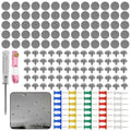 65pcs Car Roof Buckles Fixing Screw Fabric Buckle Rivets Retainer Cap