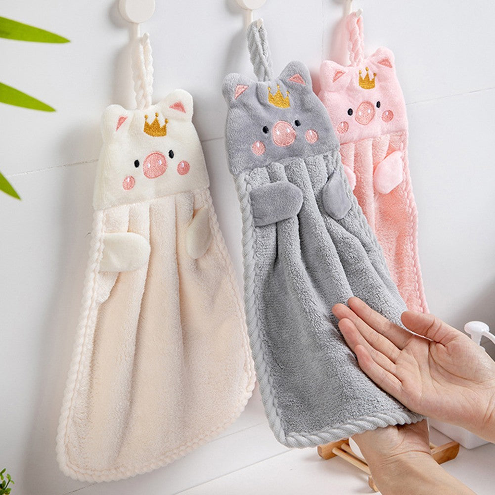 Hangable Hand Towel with Unique Lanyard Design