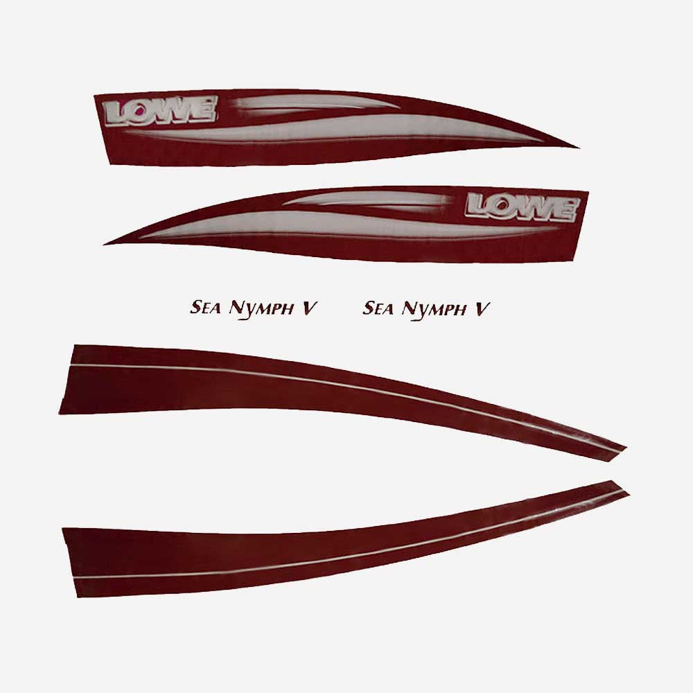 Boat Decal 165 / 175 Sea Nymph Burgundy White by Lowe
