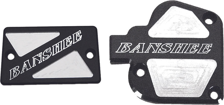 Modquad Throttle & Brake Cover Set Black Logo For Yamaha Yfz350