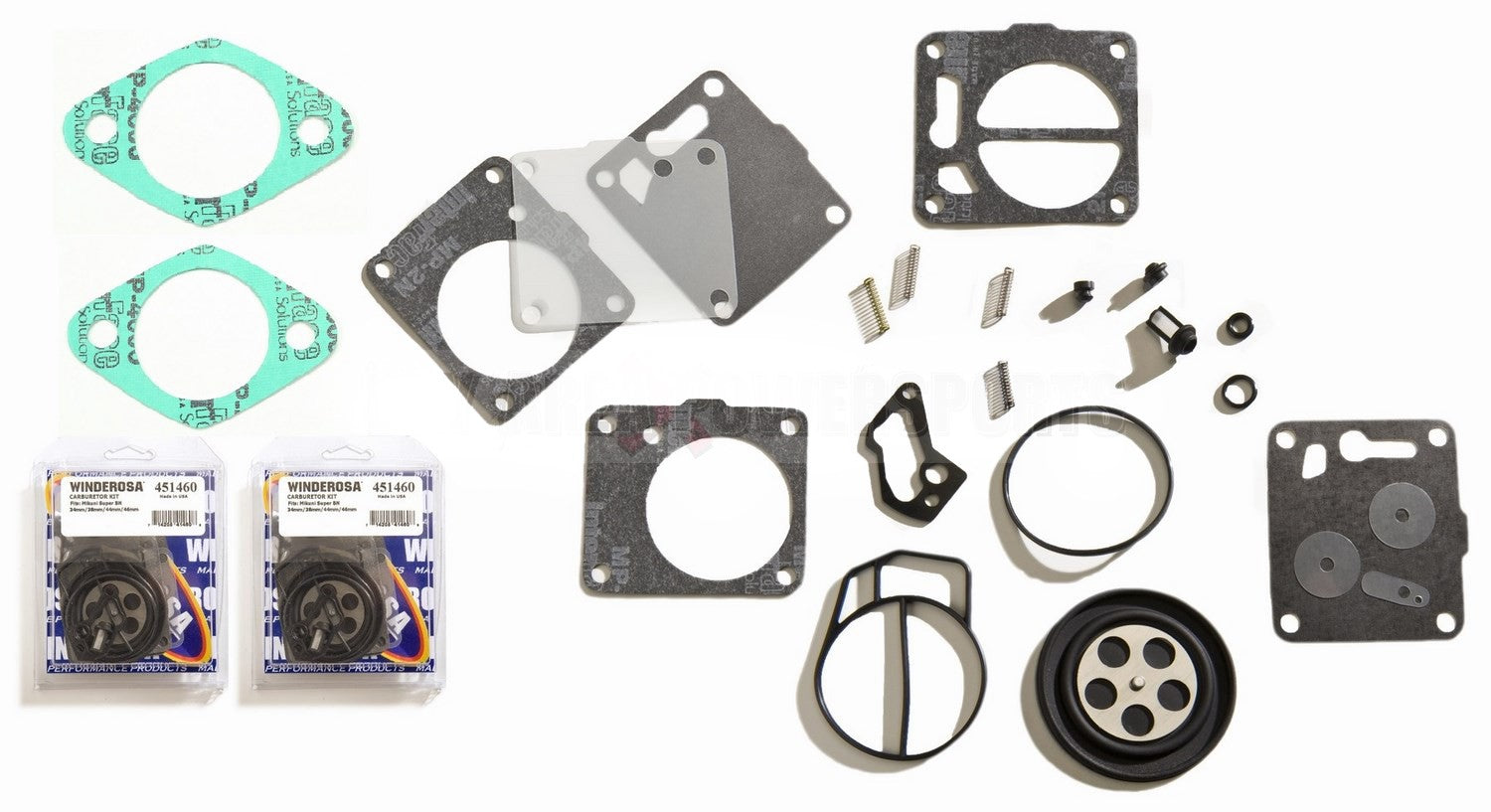 Dual Twin Carburetor Rebuild Kit with Base Gaskets for Sea Doo by Sea Doo