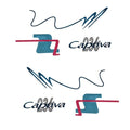 Rinker Boat Graphic Decal Kit Captiva 236 Teal/Silver/Pink by Rinker