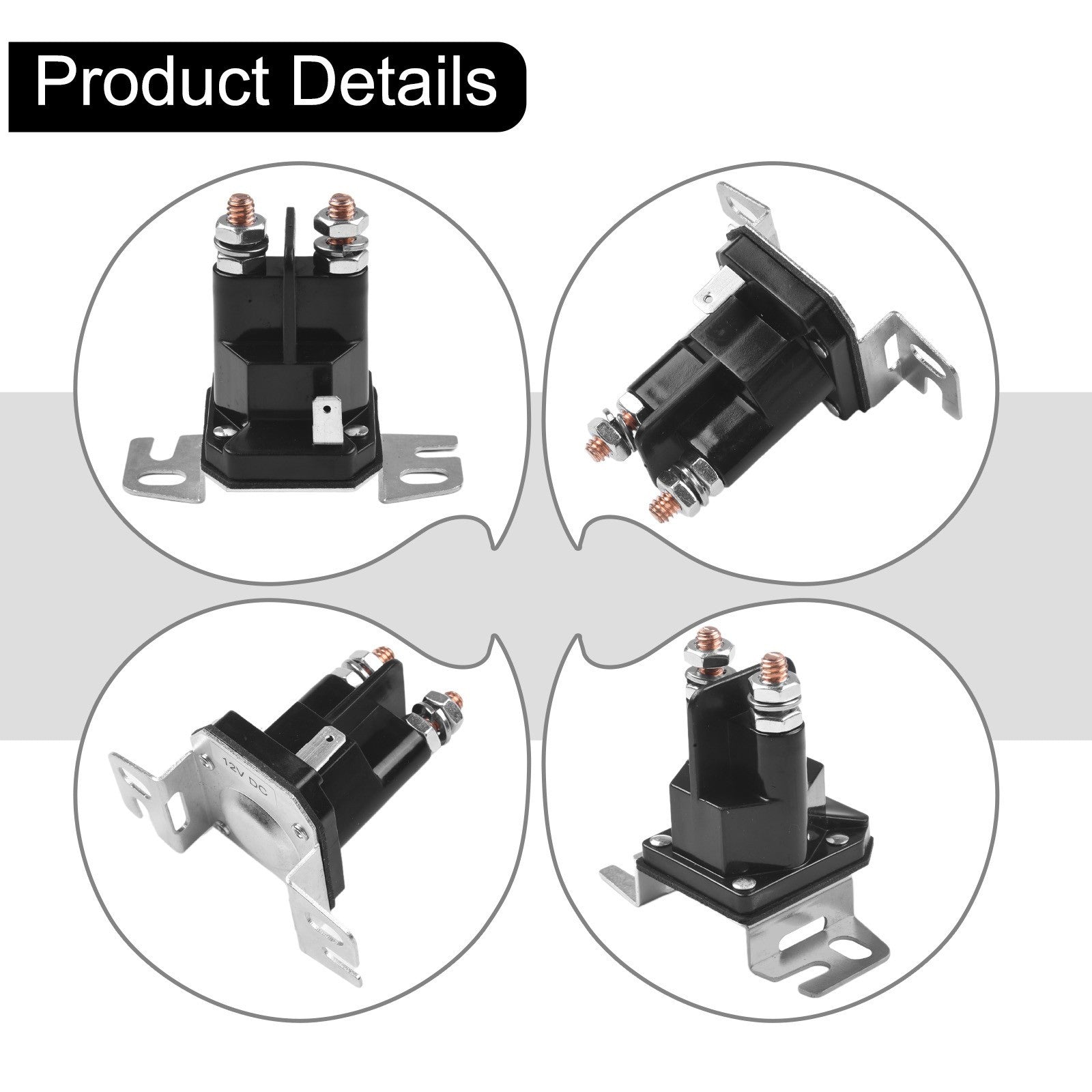 Garden Starter Solenoid 3 Terminals Replacement