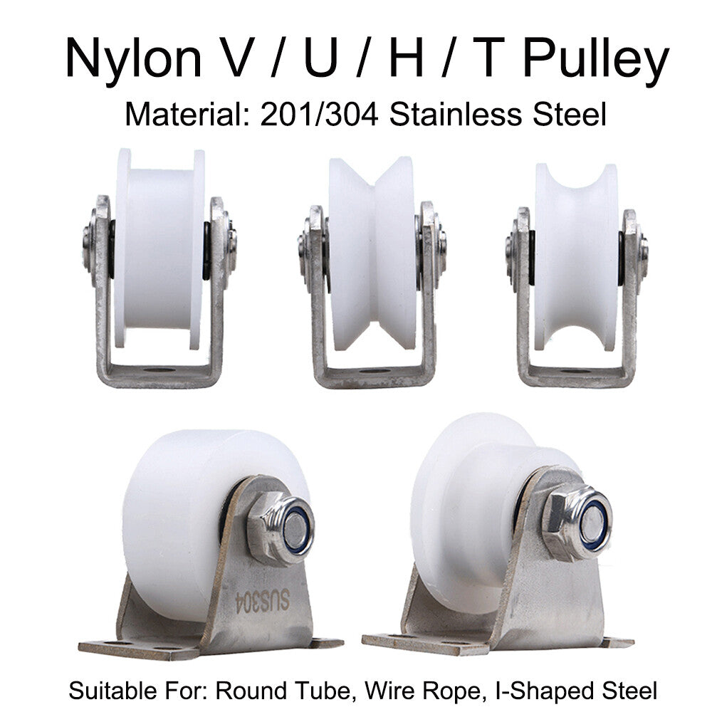 Stainless Steel Nylon V-U-H-T Sliding Door Roller