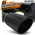 Black 15"Exhaust Pipe Tail End 5"Inlet 6"Outlet Stainle