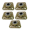 5 Of Disc Harrow Bearing 1-1/8" Sq Bore 4 - 0.531" X 0.687" Bolt