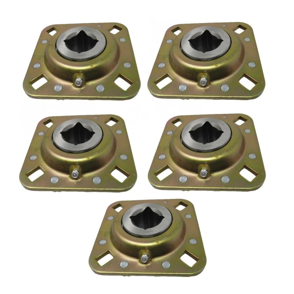 5 Of Disc Harrow Bearing 1-1/8" Sq Bore 4 - 0.531" X 0.687" Bolt