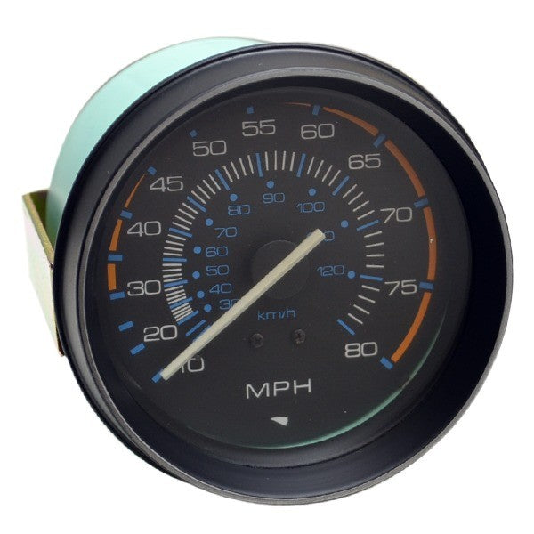 Boat Speedometer Gauge Marine 80 Mph Black Blue