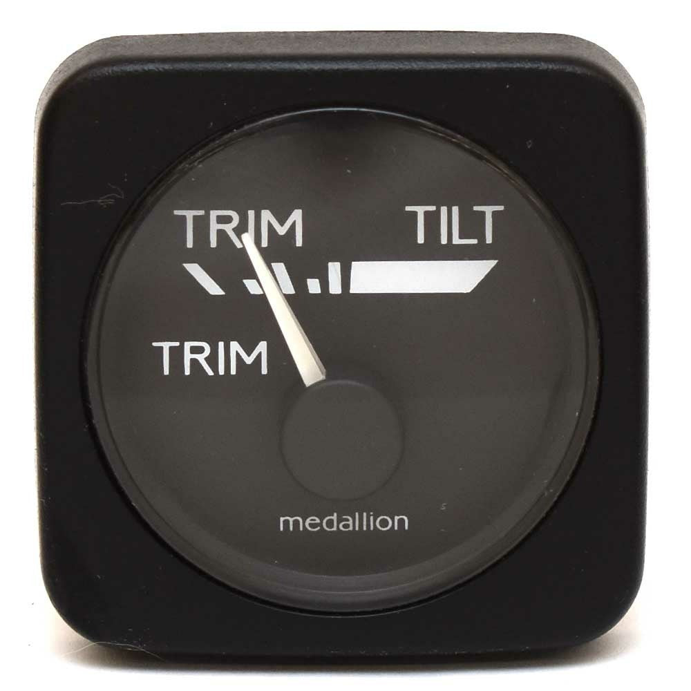 Trim Gauge Mercury 2 Inch Square Bezel Black by Medallion Marine