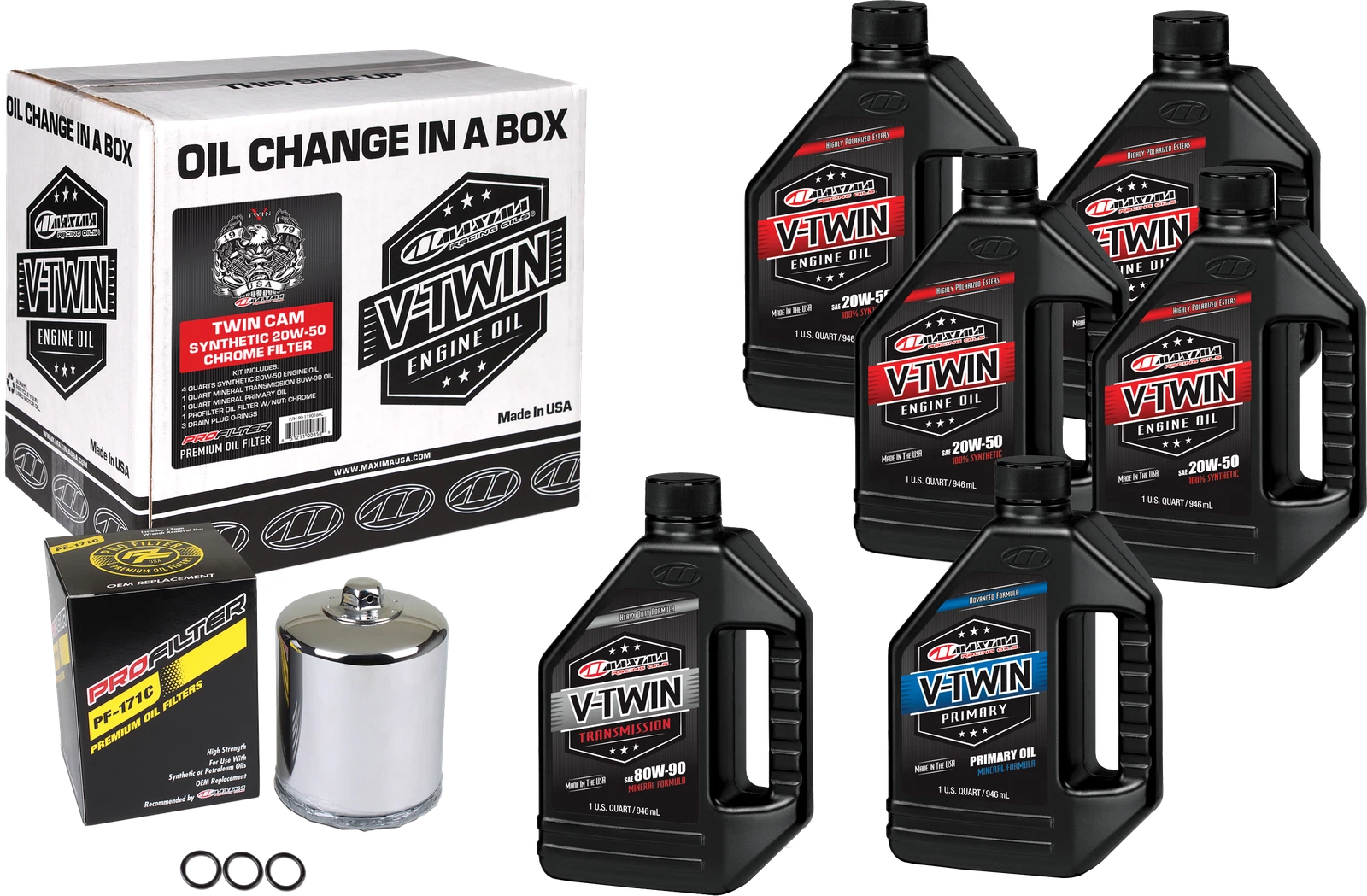 Maxima V-twin Synthetic Oil Change Kit For Harley-davidso<wbr/>n