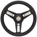 Gussi Boat Steering Wheel Lowe 13 3/4 Inch Black Silver by Gussi