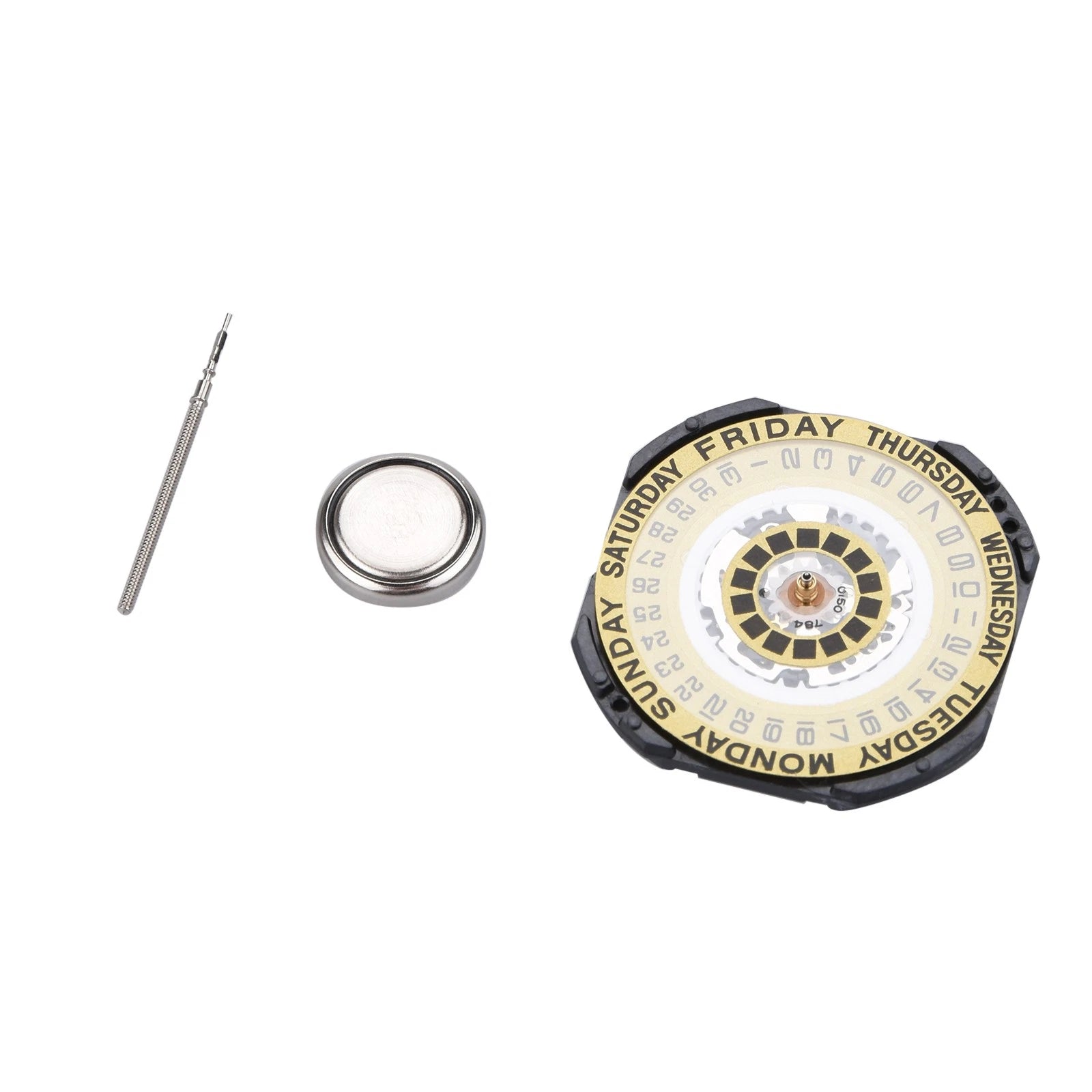 3 Hands With Date & Day Quartz Watch Replacement Movement For Vx44e