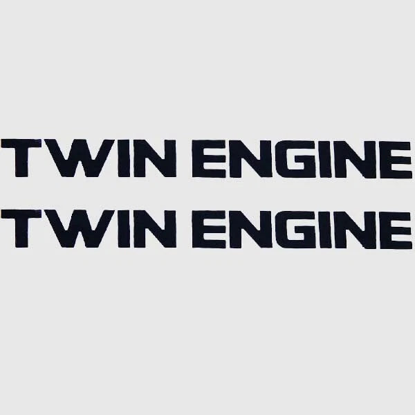 Yamaha Boat Decal F2a-u417t-40 | Twin Engine Stickers Black (Pair)