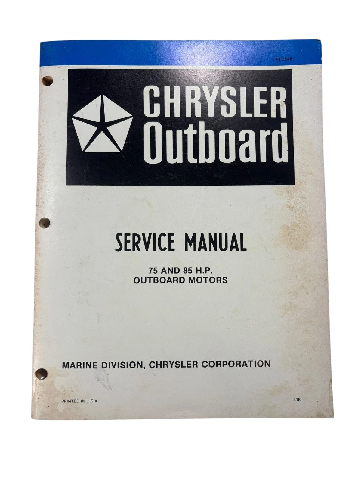 Chrysler Outboards Ob3646, 75/85 Hp Outboard Motors | Hook & Hull Co