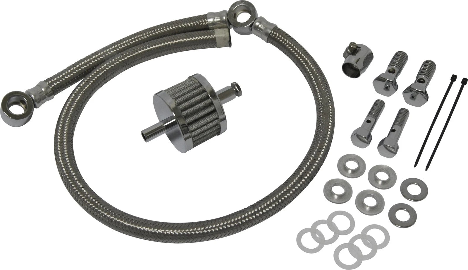 Harddrive Universal Breather Hose Kit For V-twin Models 1993-2016
