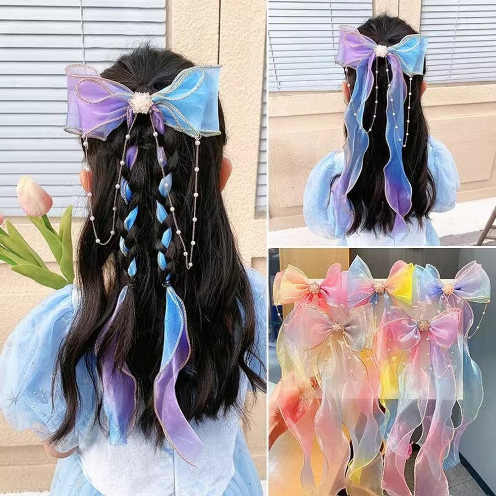 Pearl Bow Hair Clip for Weddings