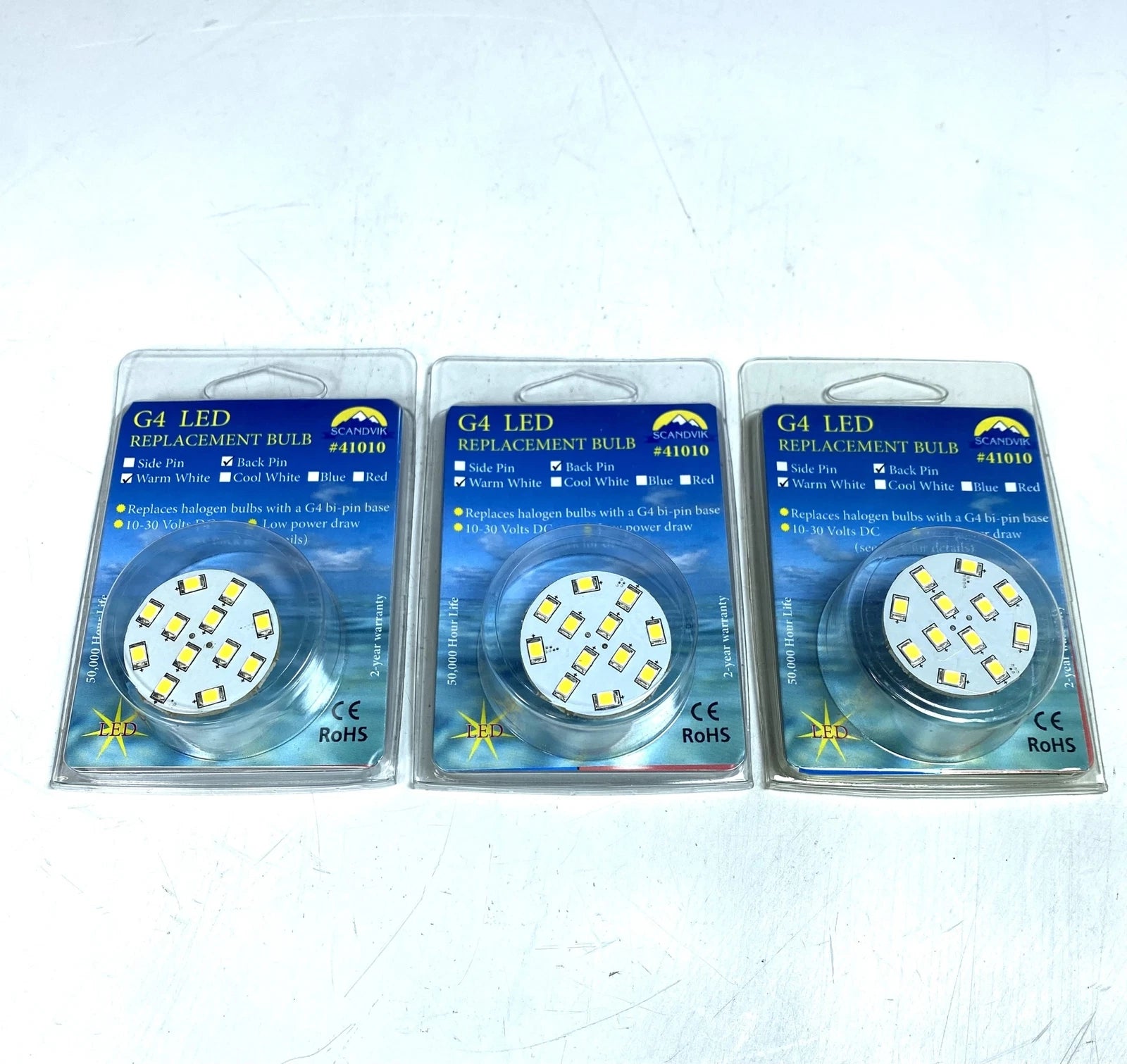 '-New- Scandvik 41010p , G4 Warm White Led Replacement Bulb 10-30V -