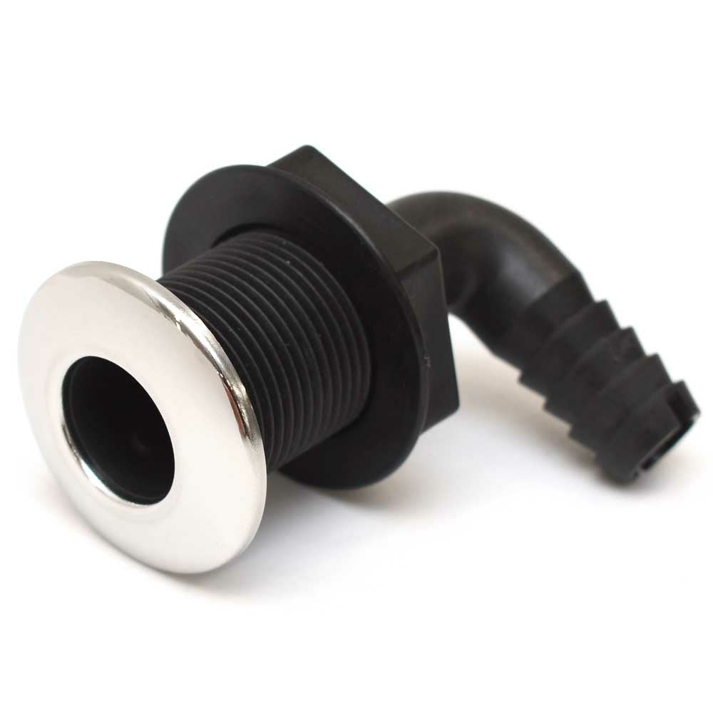 Whitecap Boat 90 Degree Thru Hull S-3808C 3/4 Inch Black Nylon by Whitecap