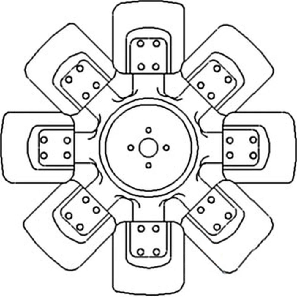 8 Blade Fan Fits 4240 4350 440c 440d 4430 4440 448d 4630 540b 540d