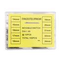 1 Box Stainless Steel 14-24mm 1.8mm Thickness Watch Strap Spring Bars