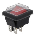 Red Rocker Switch On/Off Waterproof Cover