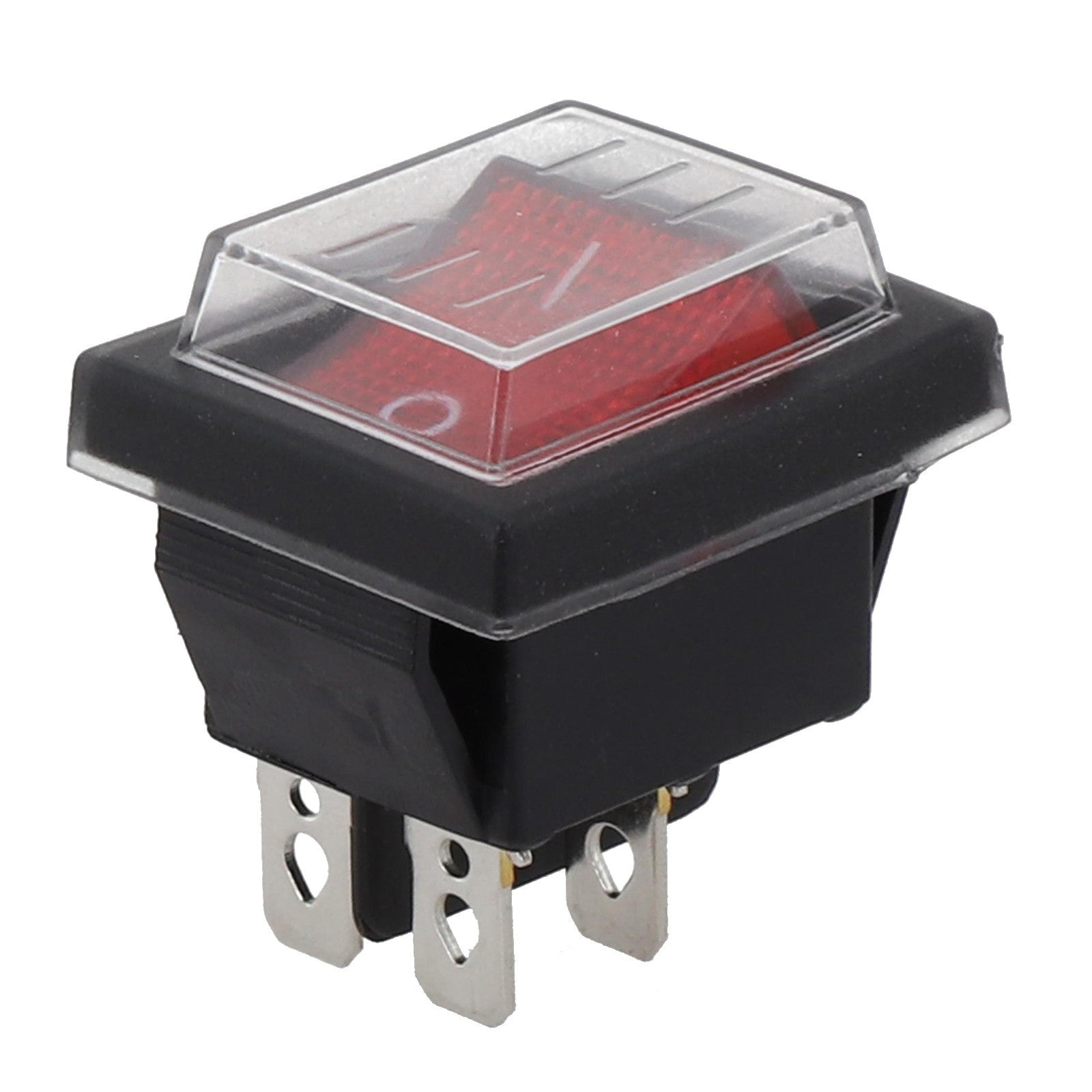 Red Rocker Switch On/Off Waterproof Cover