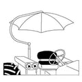 Vld5050 Universal Tractor Blue Umbrella Set Fits Allis Chalmers D12