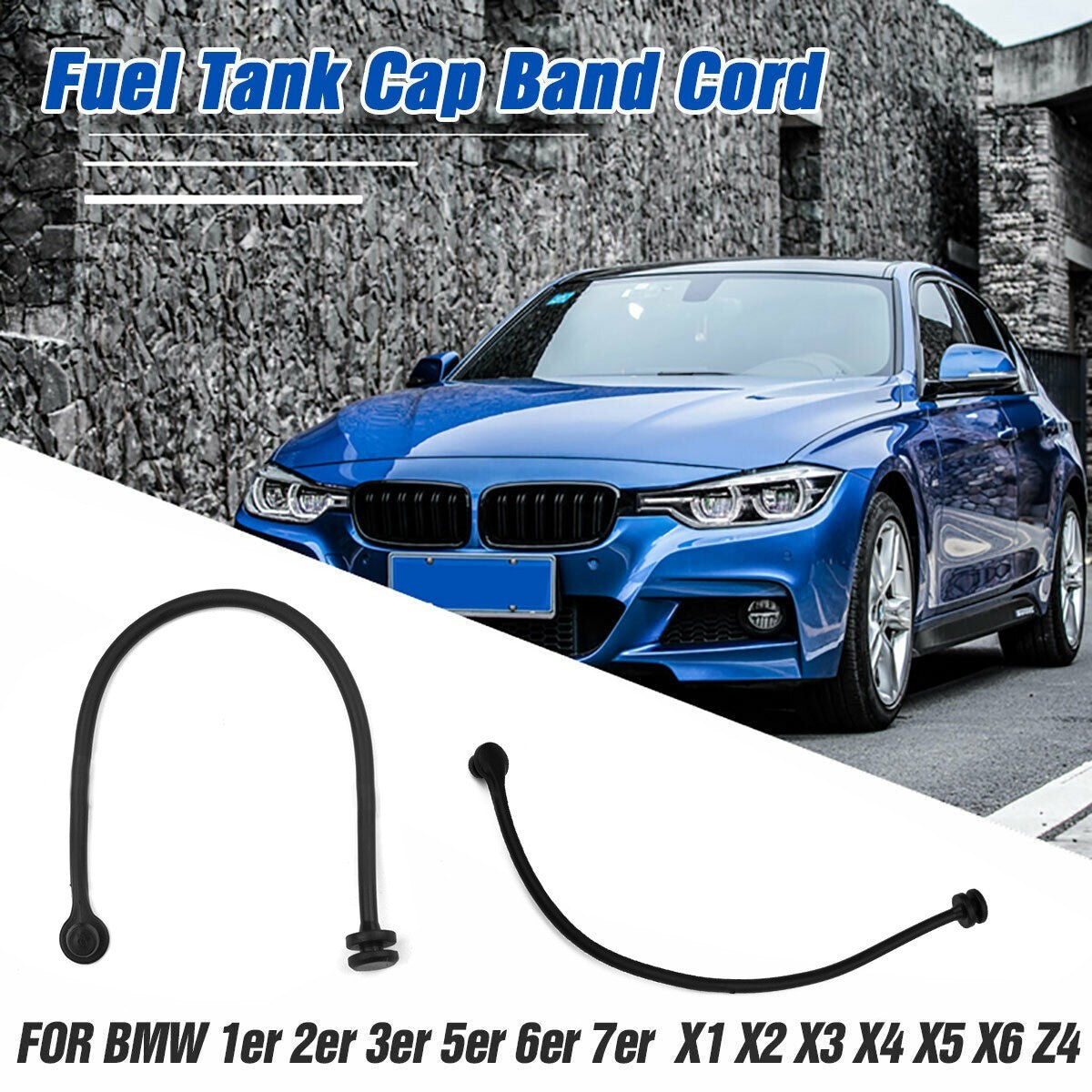 Black NBR Fuel Tank Cap Band Cord BMW by BMW