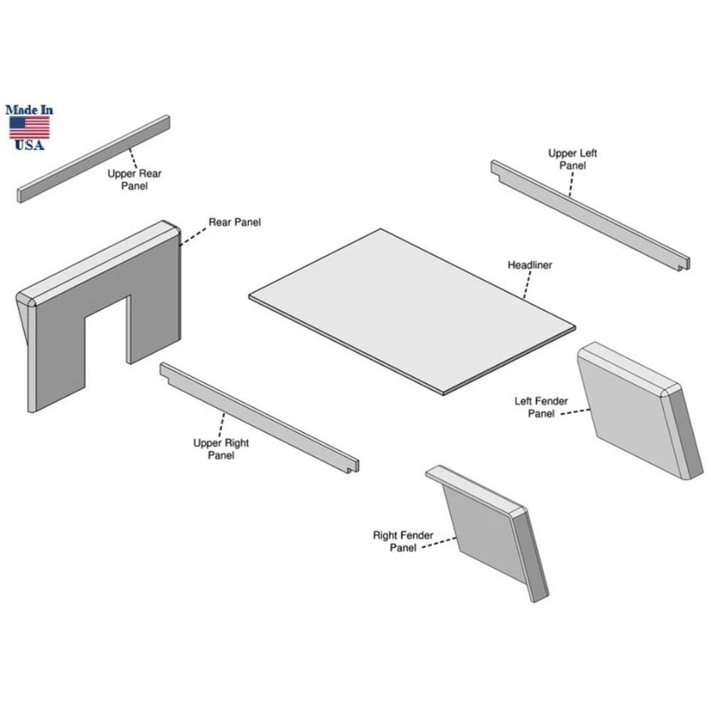 New Cab Upholstery Kit W/ Headliner Fits John Deere 3010 3020 4000