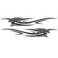 2×94.4in Flame Graphics Car Body Side Stickers Flame Racing Sports