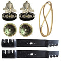 42" Deck Mulching Rebuild Kit Spindles Blades Belt Fits Cub Cadet