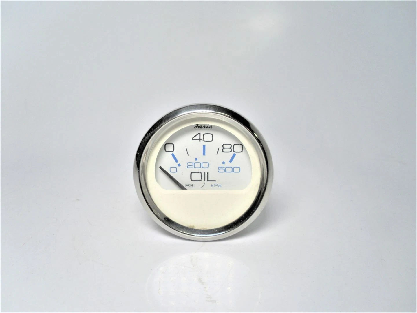 Faria Gp9767a ~New~ 2" Chesapeake White 80 Psi Oil Pressure Gauge
