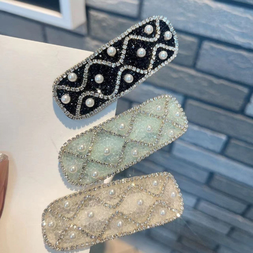 Rhinestone Pearl Hair Clip