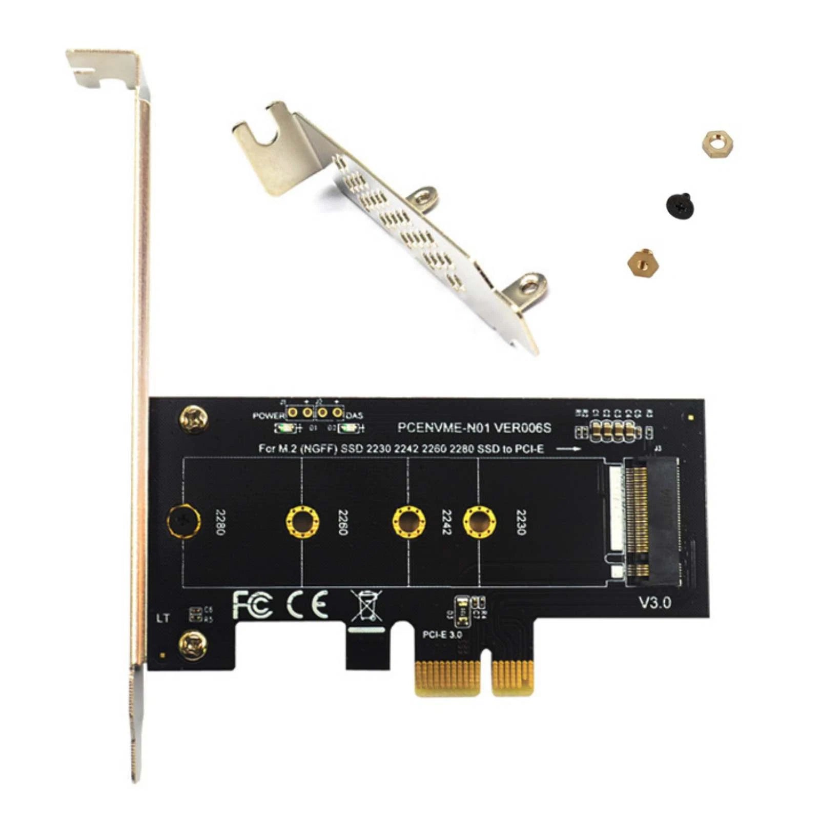 Pci-express 1x To M.2 Ngff Adapter Card Pcie 3.0 X1 To Nvme Ssd M2