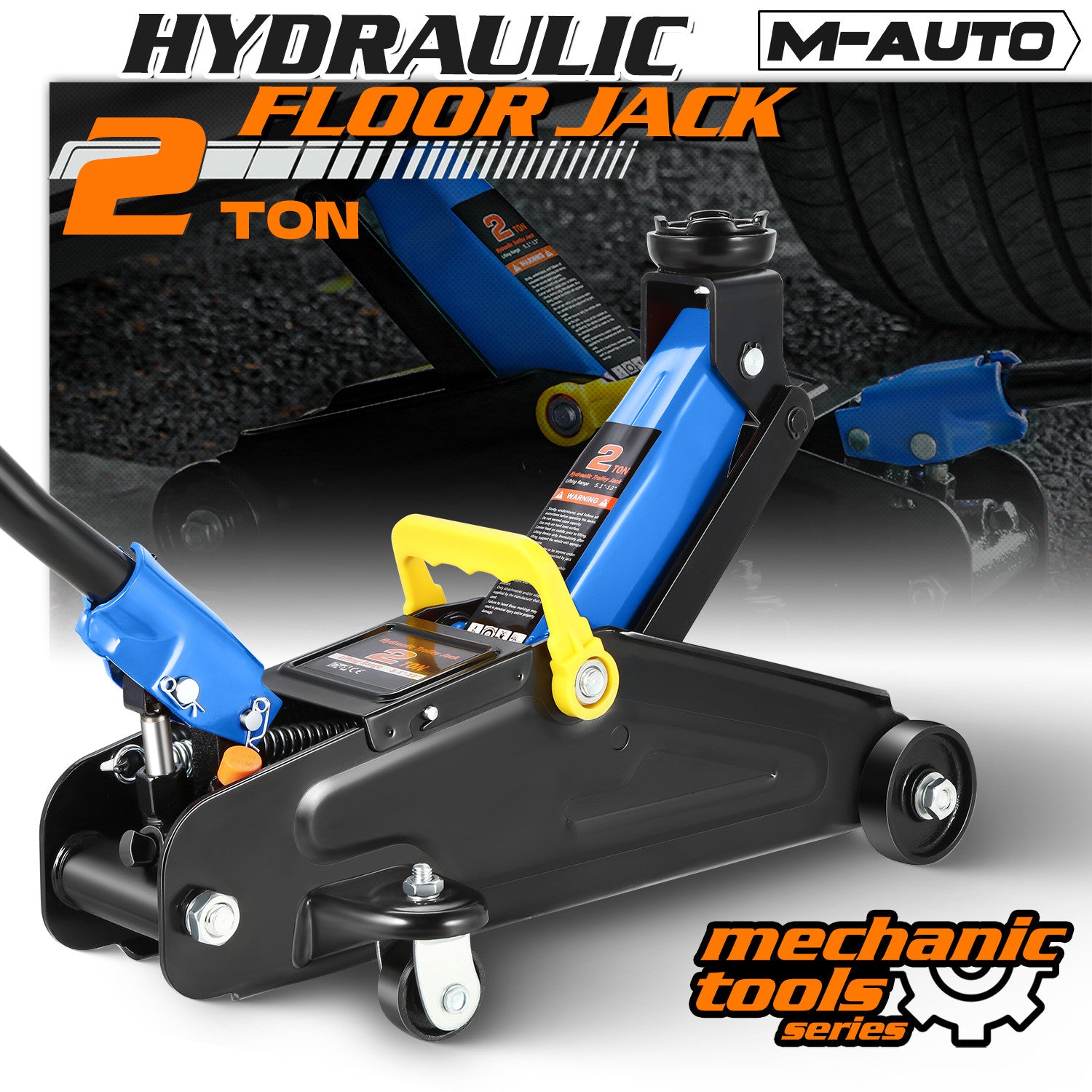 2 Ton Hydraulic Floor Jack — 4000 LBS Capacity
