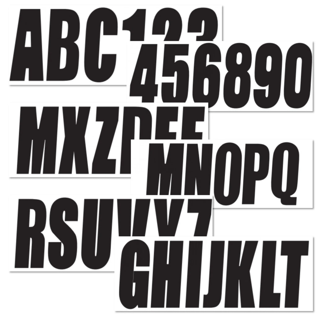 Boat Registration Numbers Decals – Custom A-Z & 0-9
