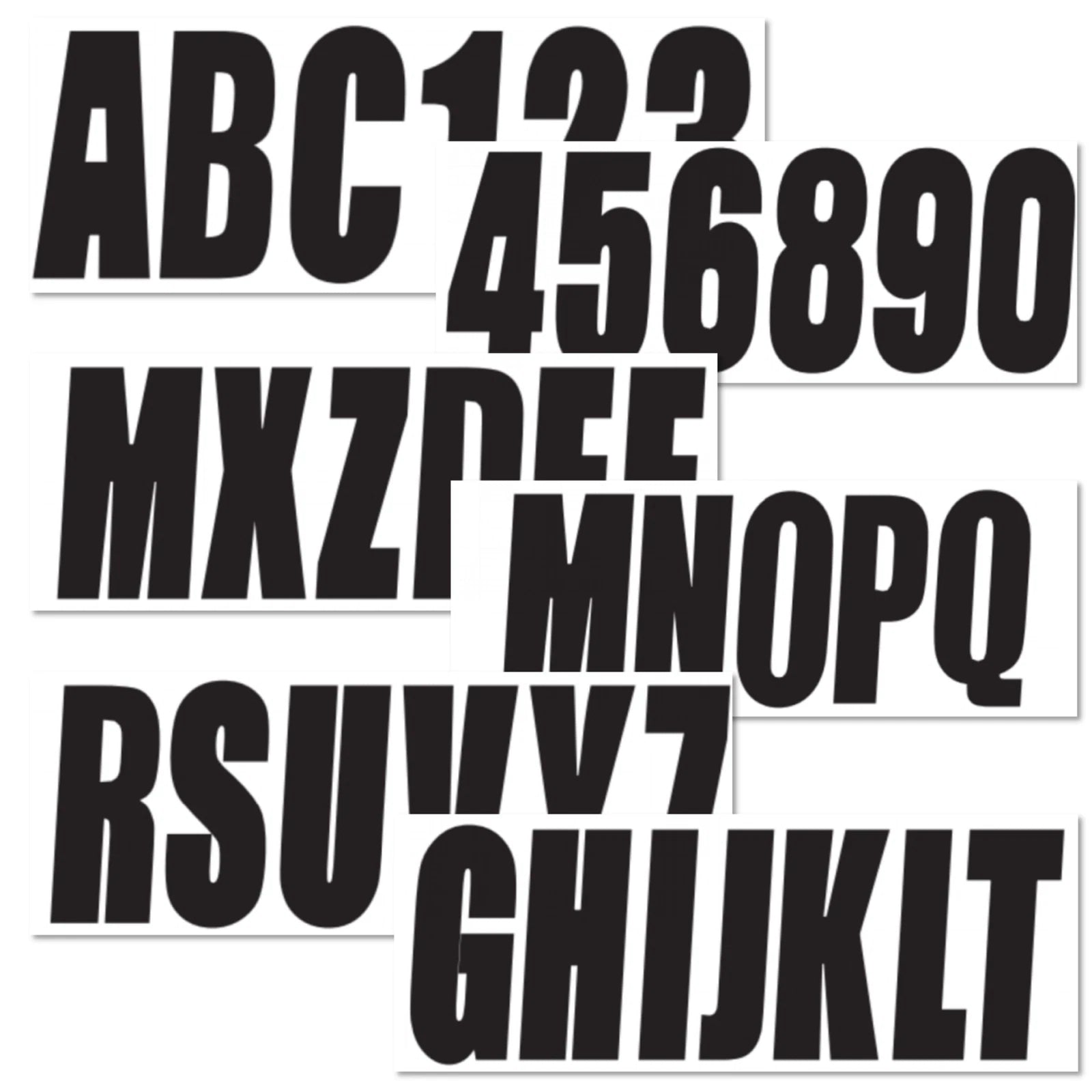 Boat Registration Numbers Decals – Custom A-Z & 0-9