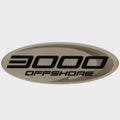 Pursuit Boat Raised Emblem Decal 3000 Offshore Silver by Pursuit
