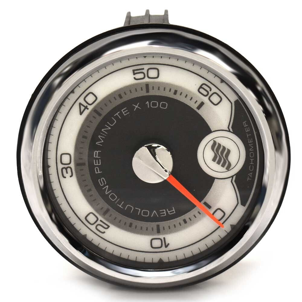 Medallion Boat Tachometer Gauge 8630-00018-19 | 3 1/4 Inch Black Silve