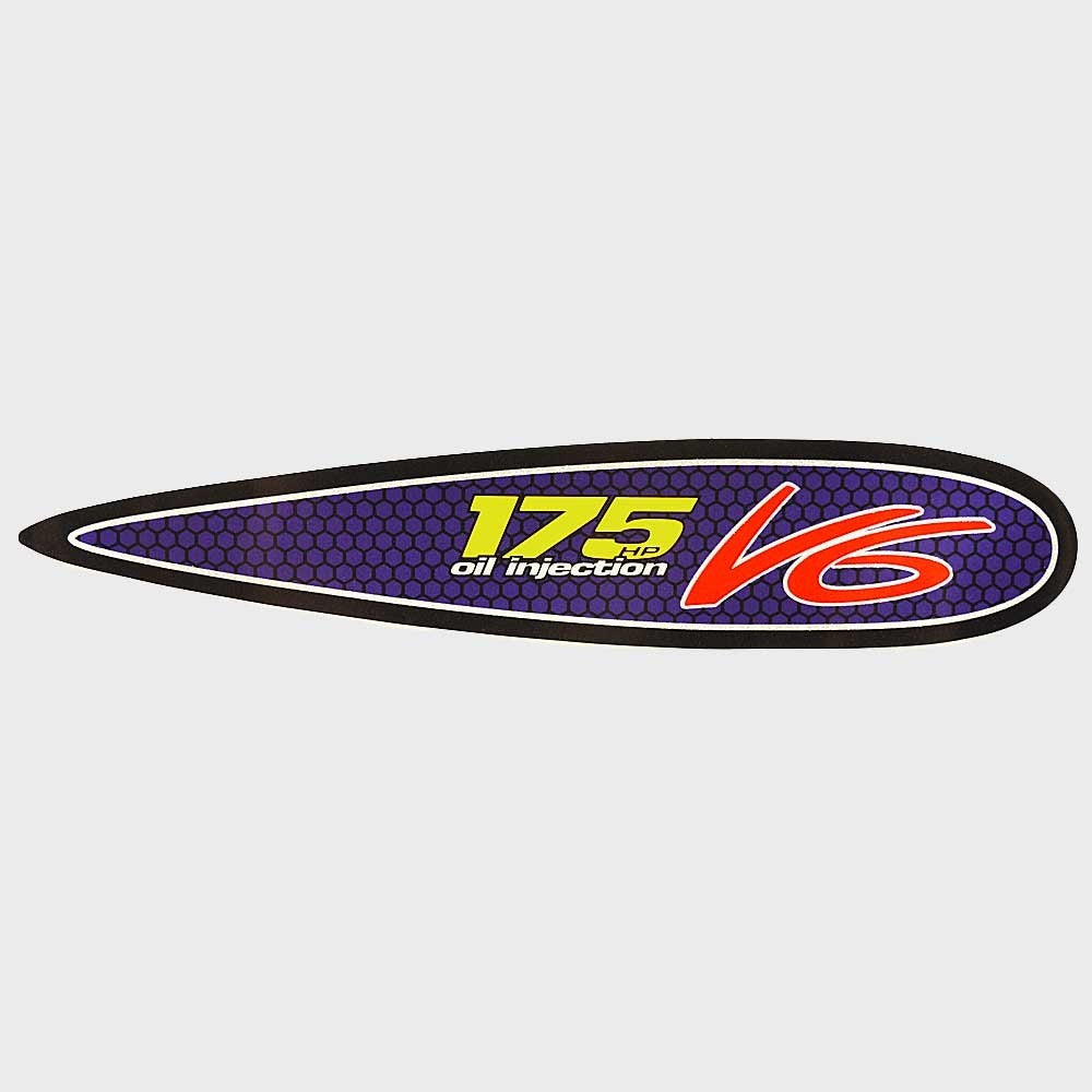 Boat Oil Injection Decal 175 HP Purple Sticker