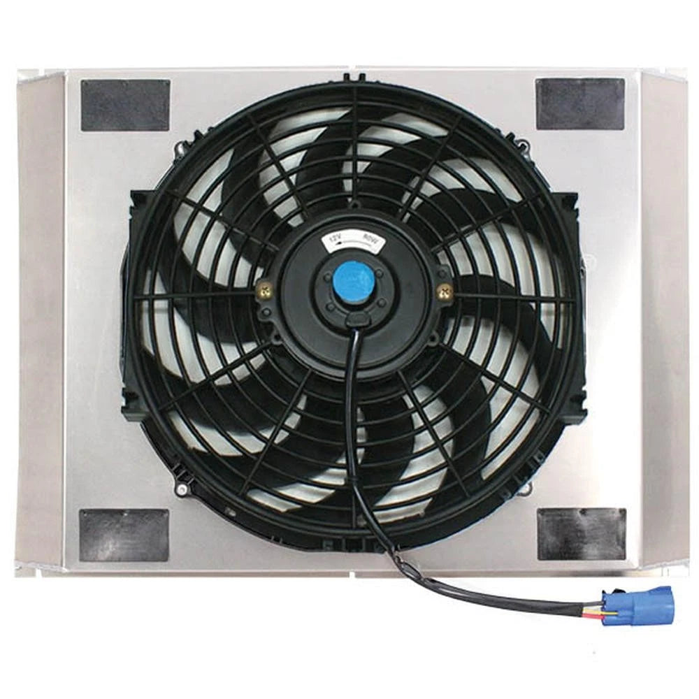 Z40135 Single 16" 500W Brushless Fan & Shroud - 18 1/8 X 22 3/8 X 3