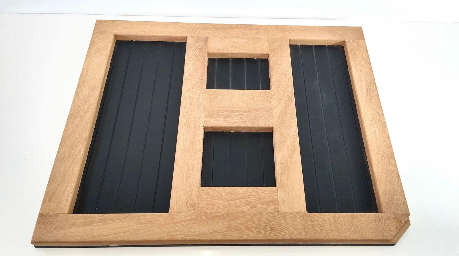 Custom Azimut Teak Cabinet Wood / Rubber Drawer Shelf