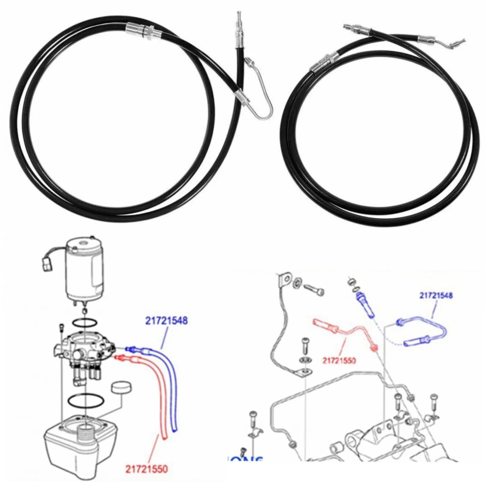 Hydraulic Hose Power Trim Kit for Volvo Penta DPH/DPR Models