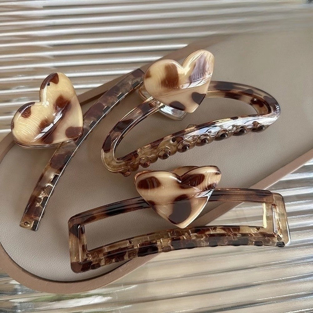 Large Leopard Print Hair Claw for Women