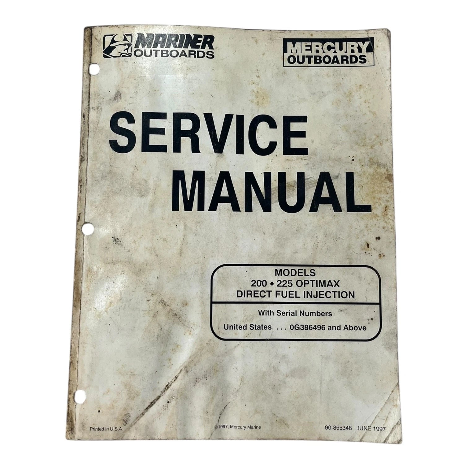 Mercury Mariner Outboards 90-855348, 200/225 Optimax Dfi Service