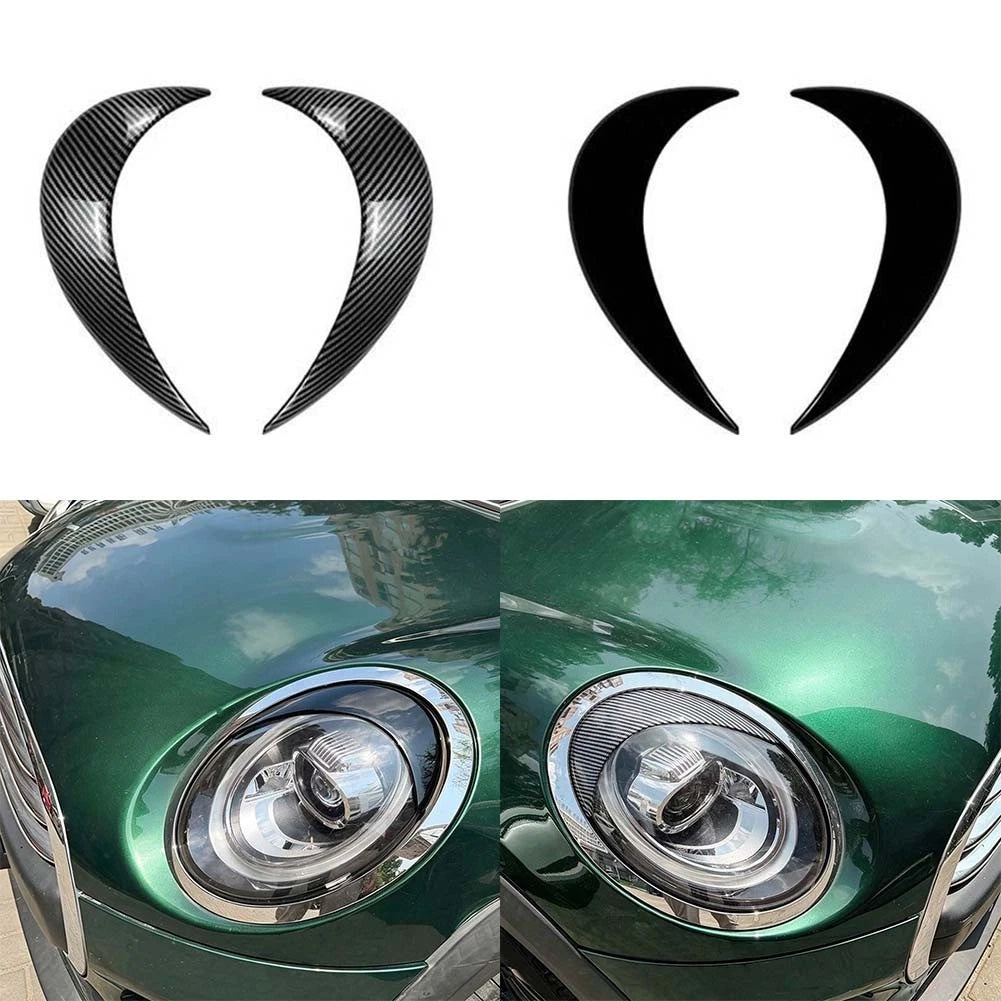Abs Headlight Eyelid Trim For Mini F55 F56 F57 2014 To 2024 Carbon