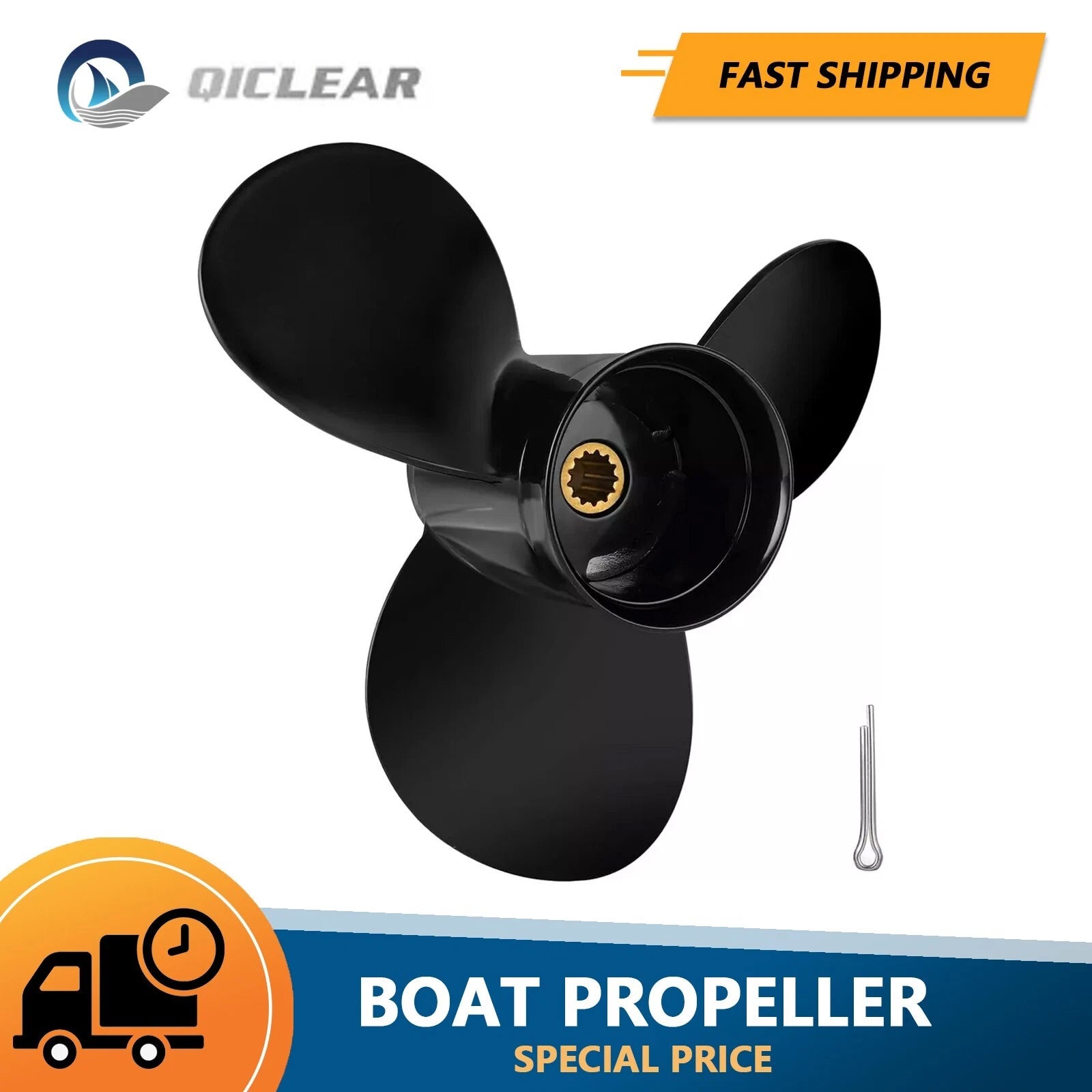 Prop 9.25 X 10 Boat Propeller For Evinrude Engines 8-15hp 13 Tooth