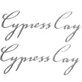 Cypress Cay Boat Logo Emblem Decals | Gray Stickers (Pair) by Cypress Cay