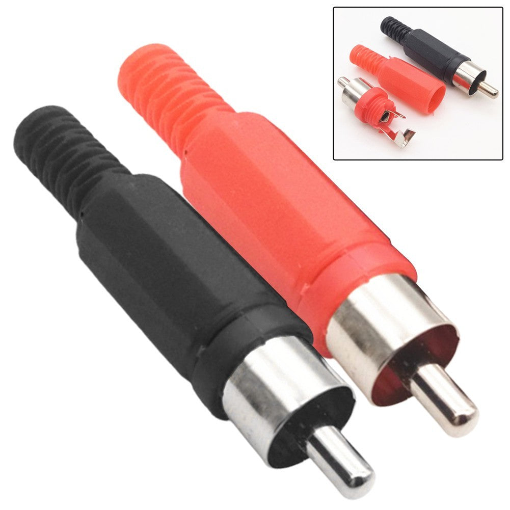 RCA Male Connectors 4PCS